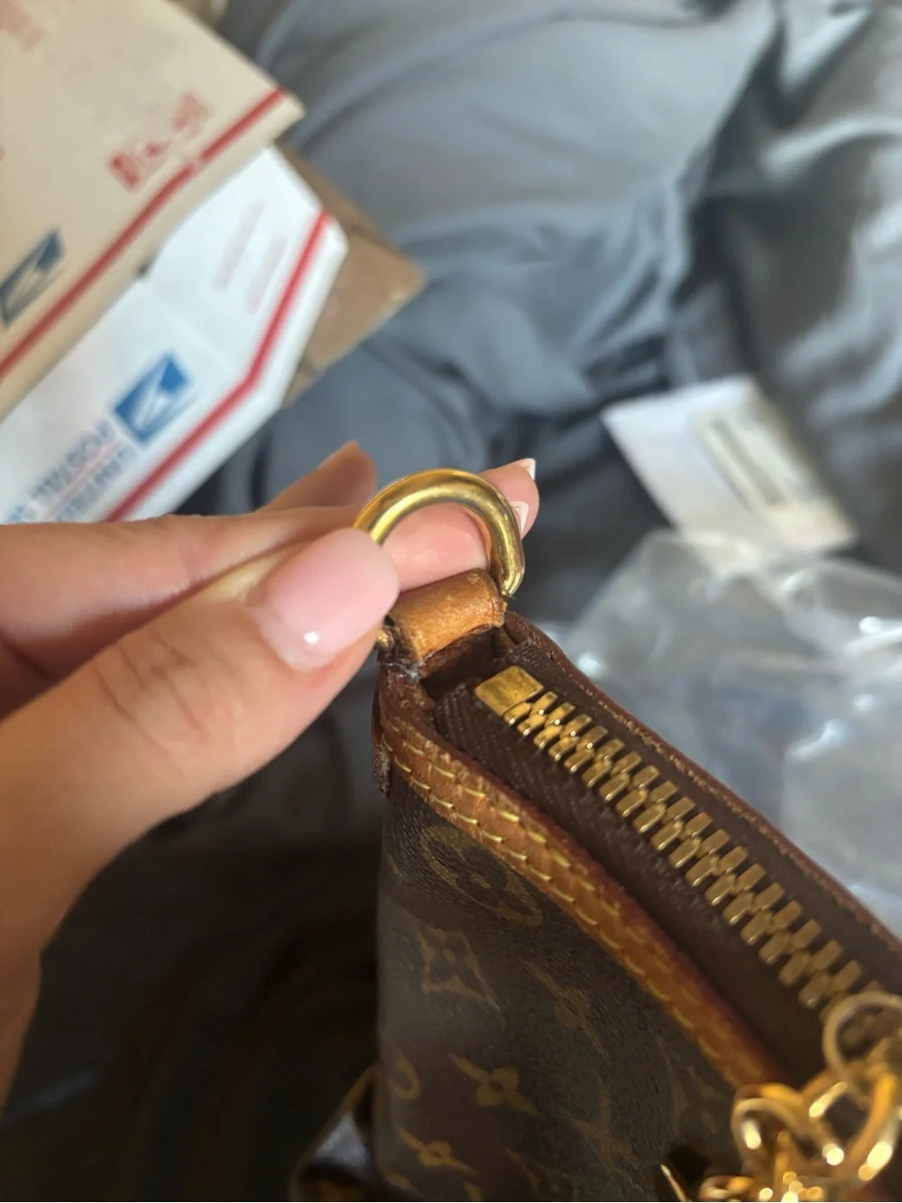 Louis Vuitton Monogram Palermo PM Tote with Vachetta Leather Trim and Strap
